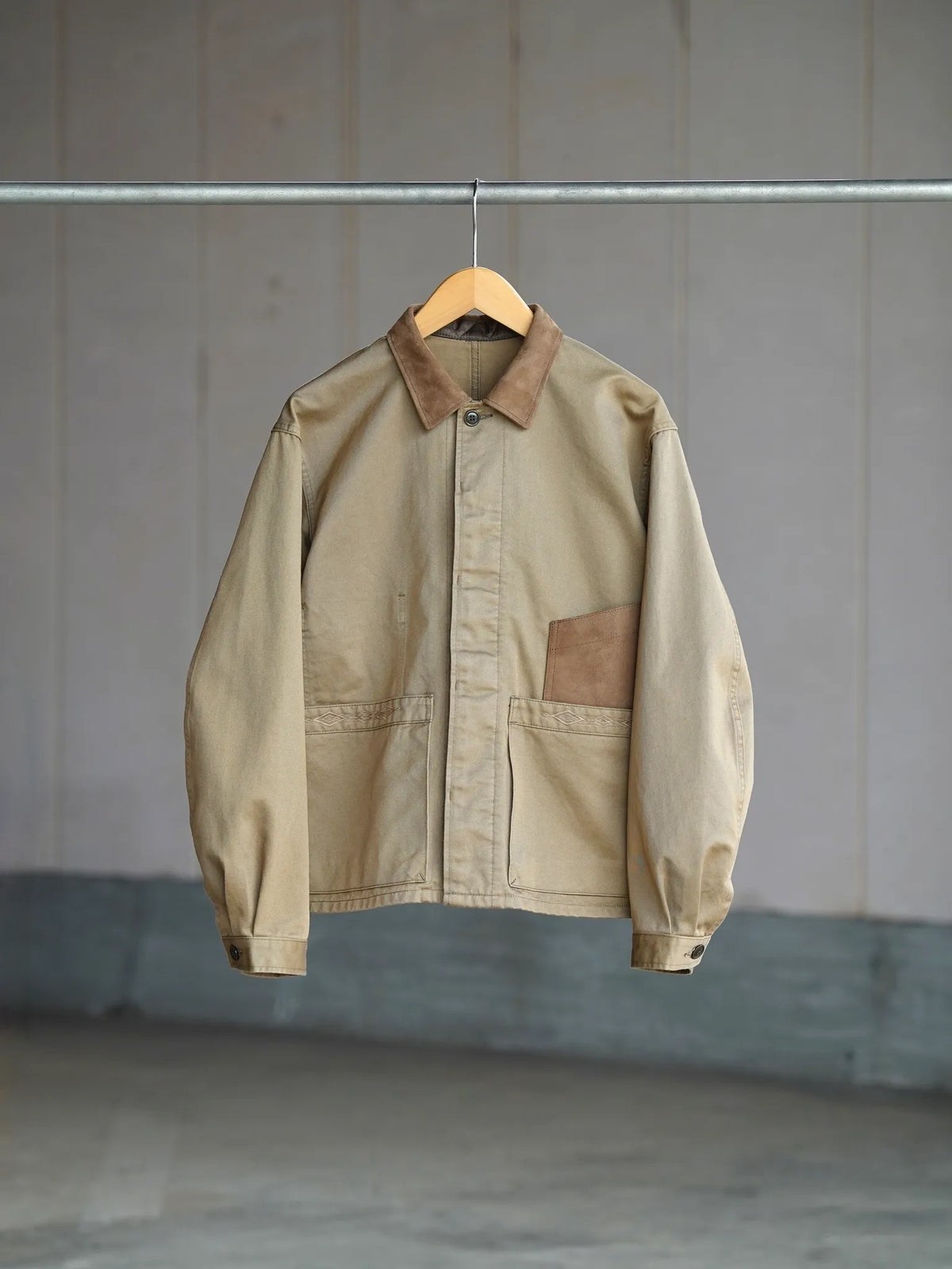 sarto-heavy-cotton-twill-short-coverall-jacket-dark-tan-1