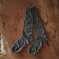 OLDE HOMESTEADER YOUTH | TWEEDISH JERSEY CREW SOCKS BLACK×ECRU-02