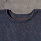 OLDE HOMESTEADER YOUTH | TWEEDISH RIB CREW NECK L/S DARK BLUE