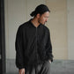 COMOLI | THINコットン ジップジャケット BLACK
