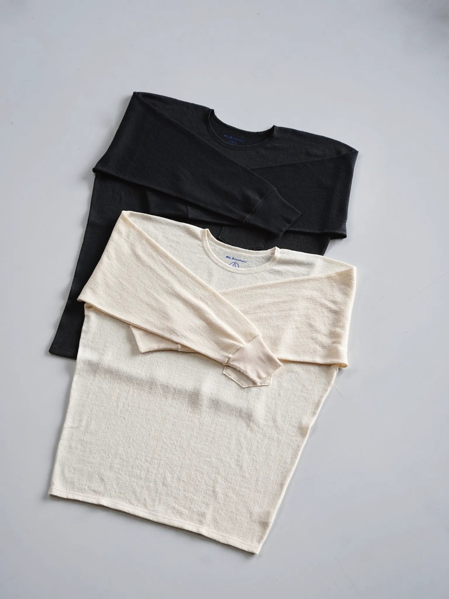 OLDE HOMESTEADER YOUTH | [BACK CREPE JERSEY] CREW NECK LONG SLEEVE ECRU