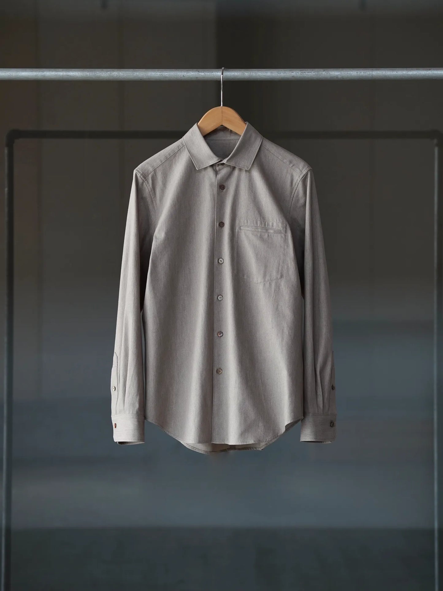 IRENISA | SPREAD COLLAR REGULAR-FIT SHIRT LBEIGE