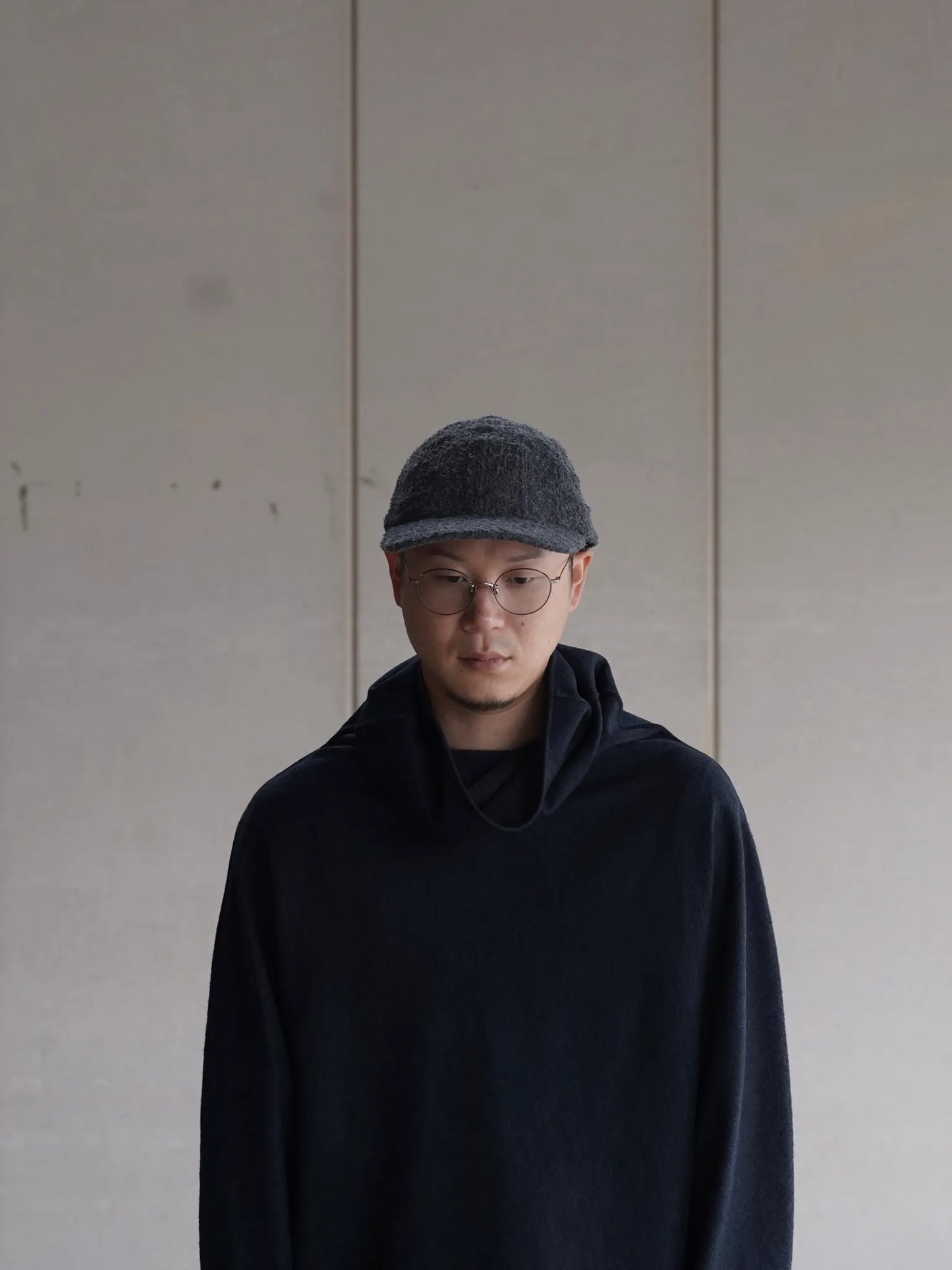 nonnotte | Draping Cap A Charcoal Top (N Tweed)