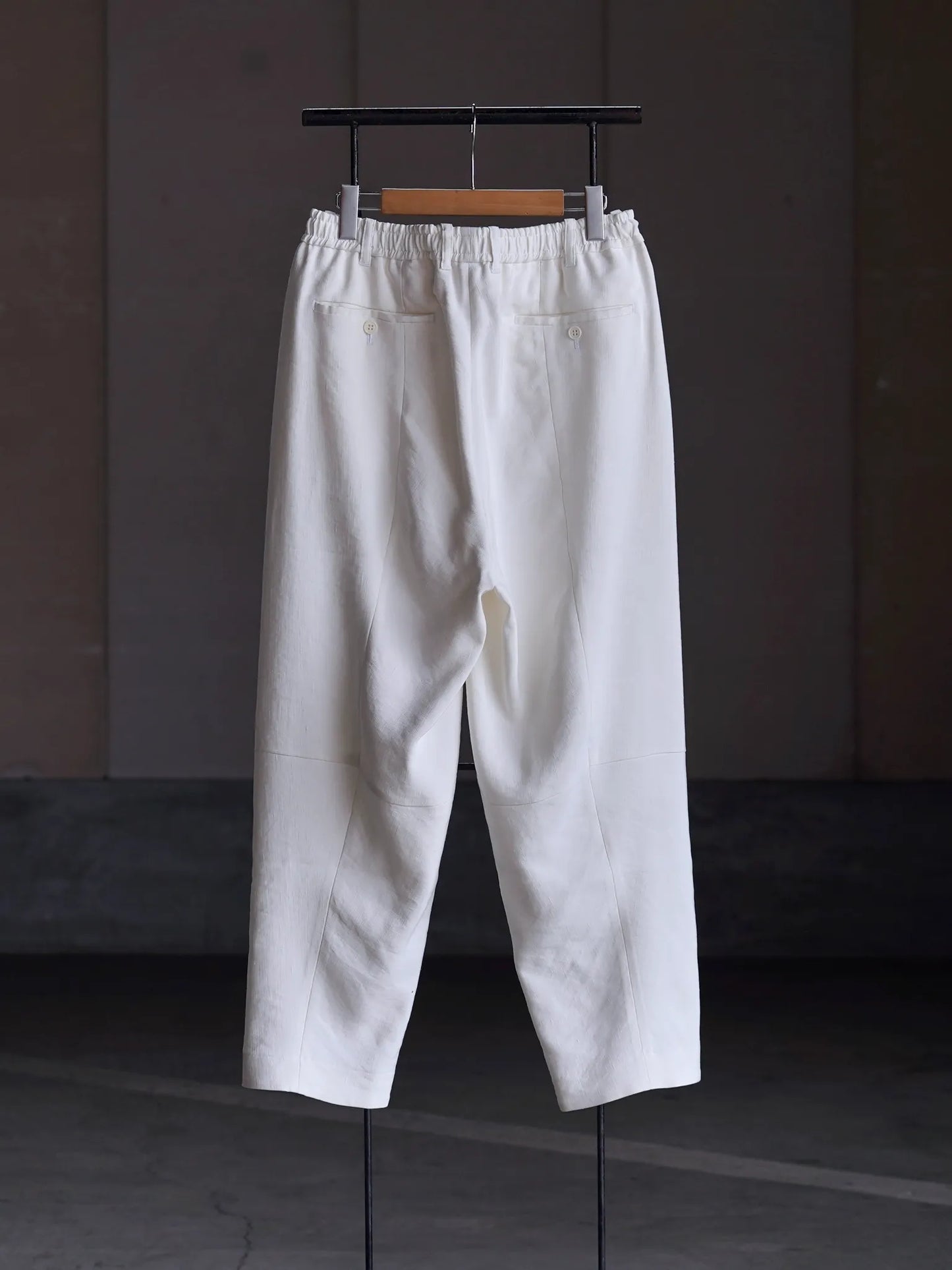 山内 | ビンテージシルクリネン・ワンカットイージーパンツ off white