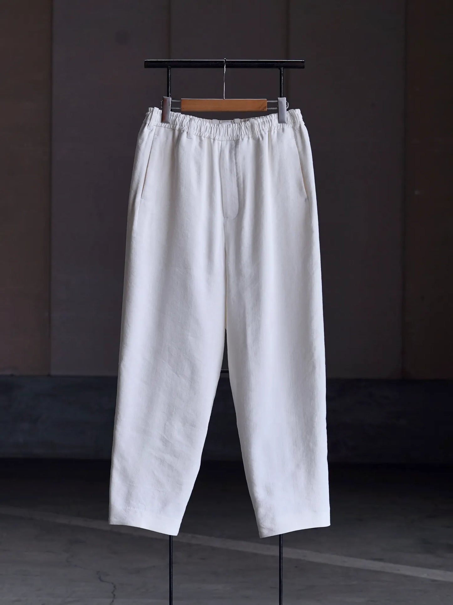 山内 | ビンテージシルクリネン・ワンカットイージーパンツ off white