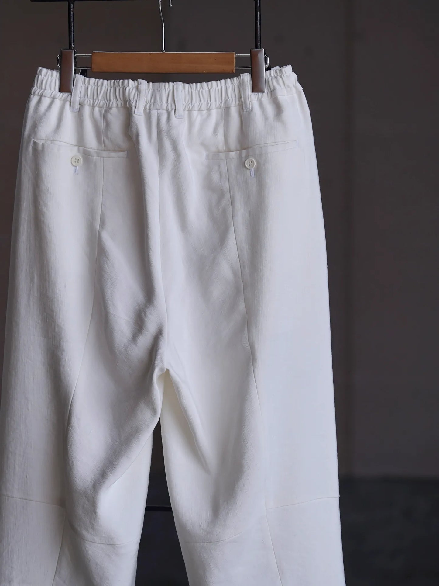 山内 | ビンテージシルクリネン・ワンカットイージーパンツ off white