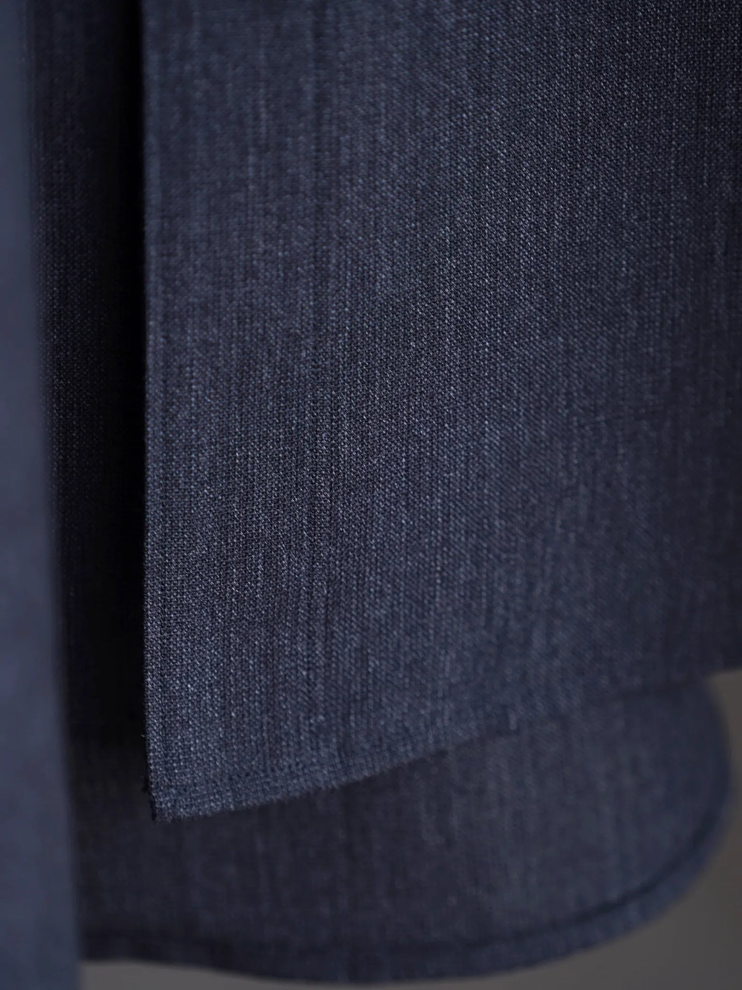 山内 | ウール× 和紙・スタンダードシャツ charcoal black