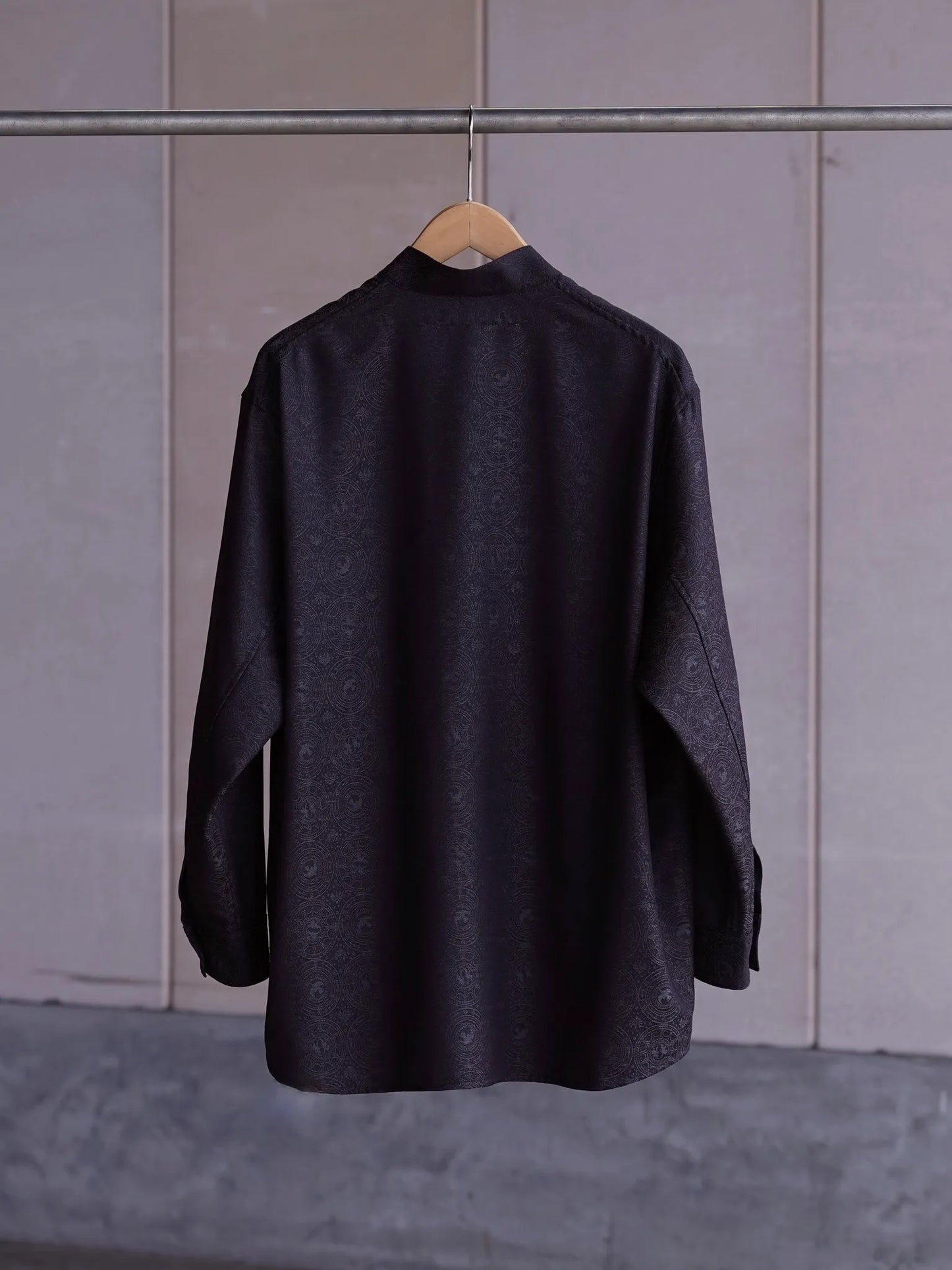 nonnotte | Round Tailor Oversized Shirt Smoke Berry