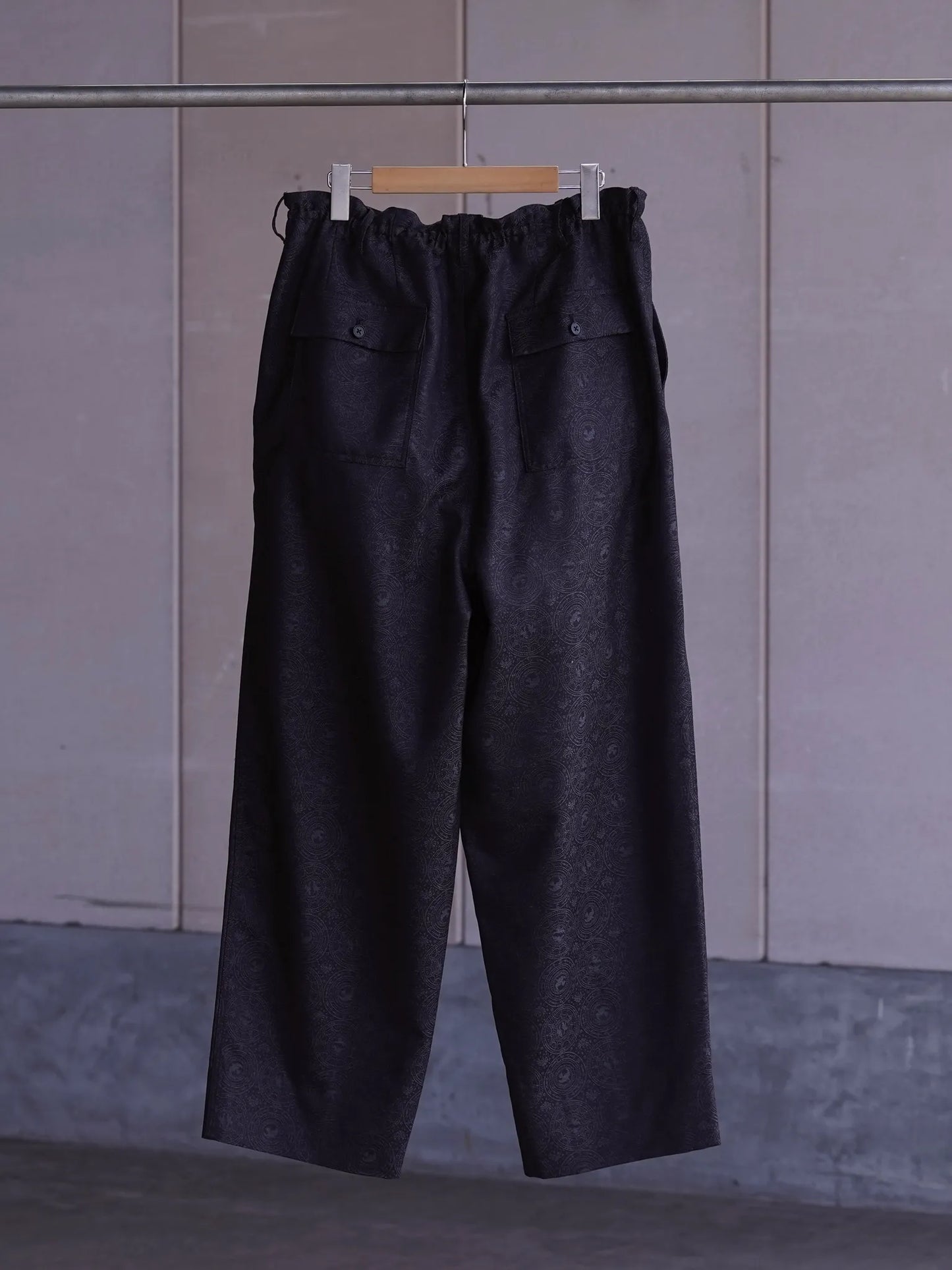 nonnotte | 2-Tuck Draw Cord Wide Trousers Smoke Berry