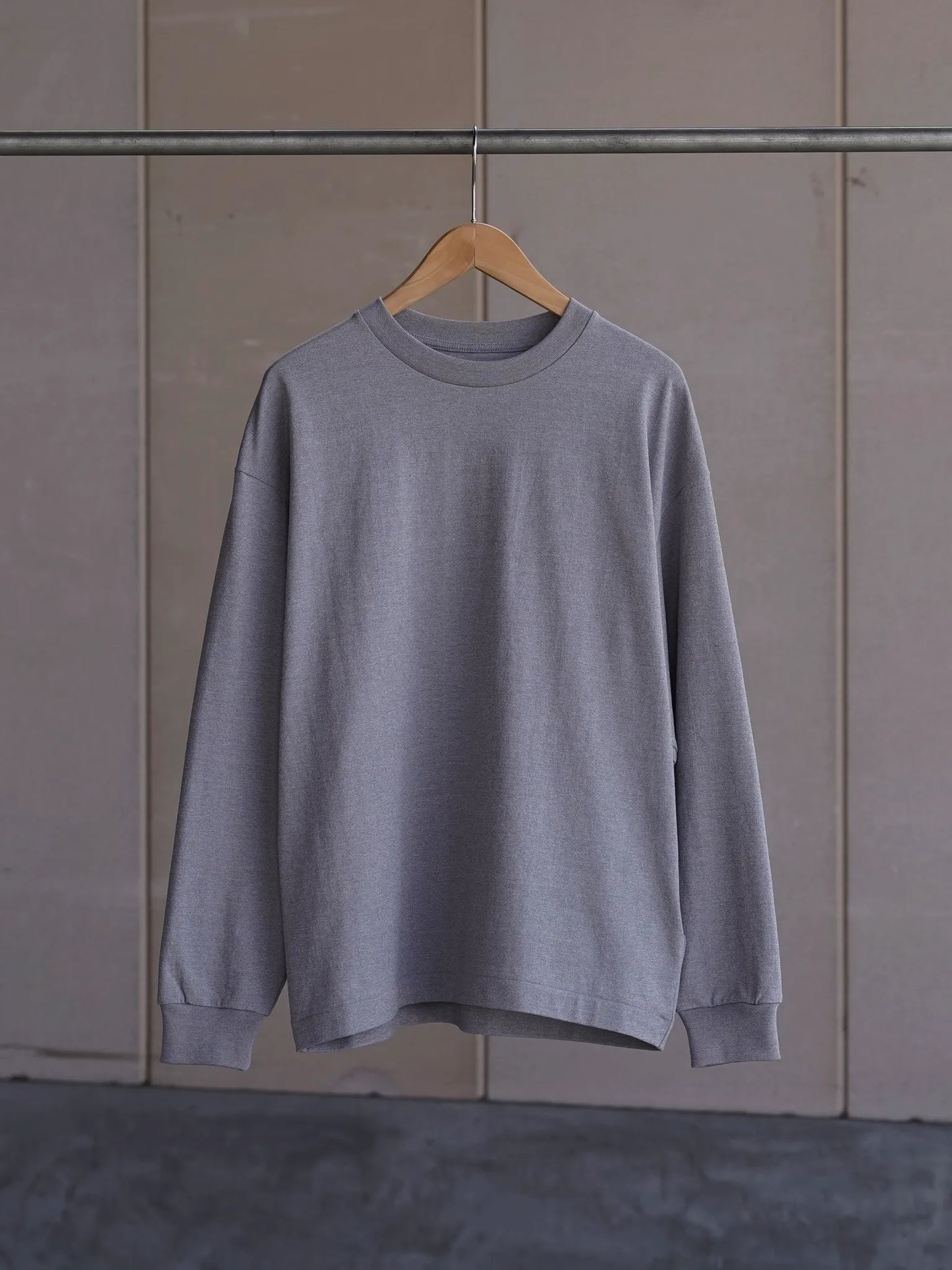 nonnotte | New Tapered Oversized Long Sleeve Heather Ash