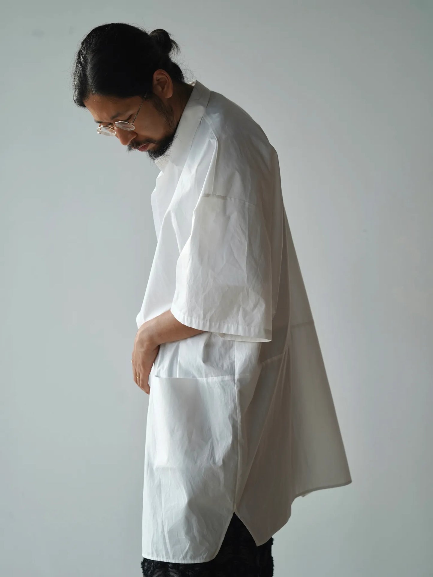BESTIAIRE | LONG POCKET SHIRT WHITE