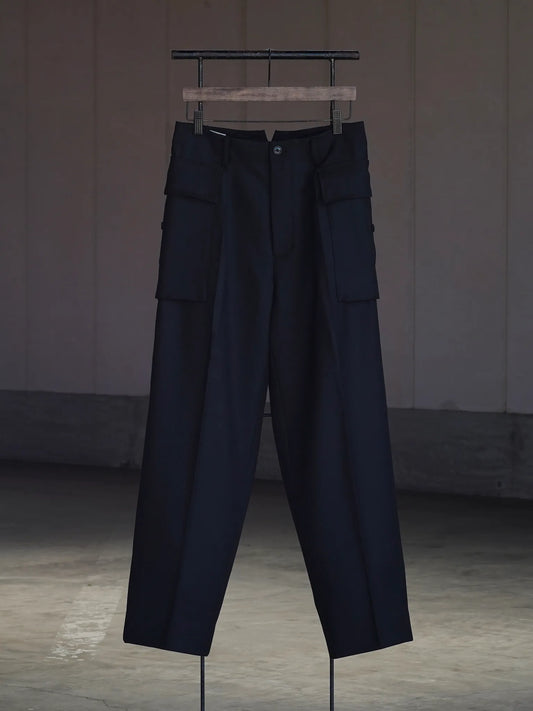 SARTO | CARGO PANTS [DRY WOOL TWILL] BLACK