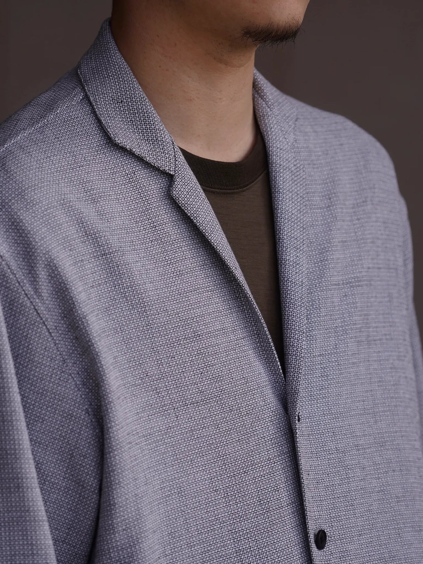 nonnotte | Swan Drop Collar Shirt Jacket Black × White