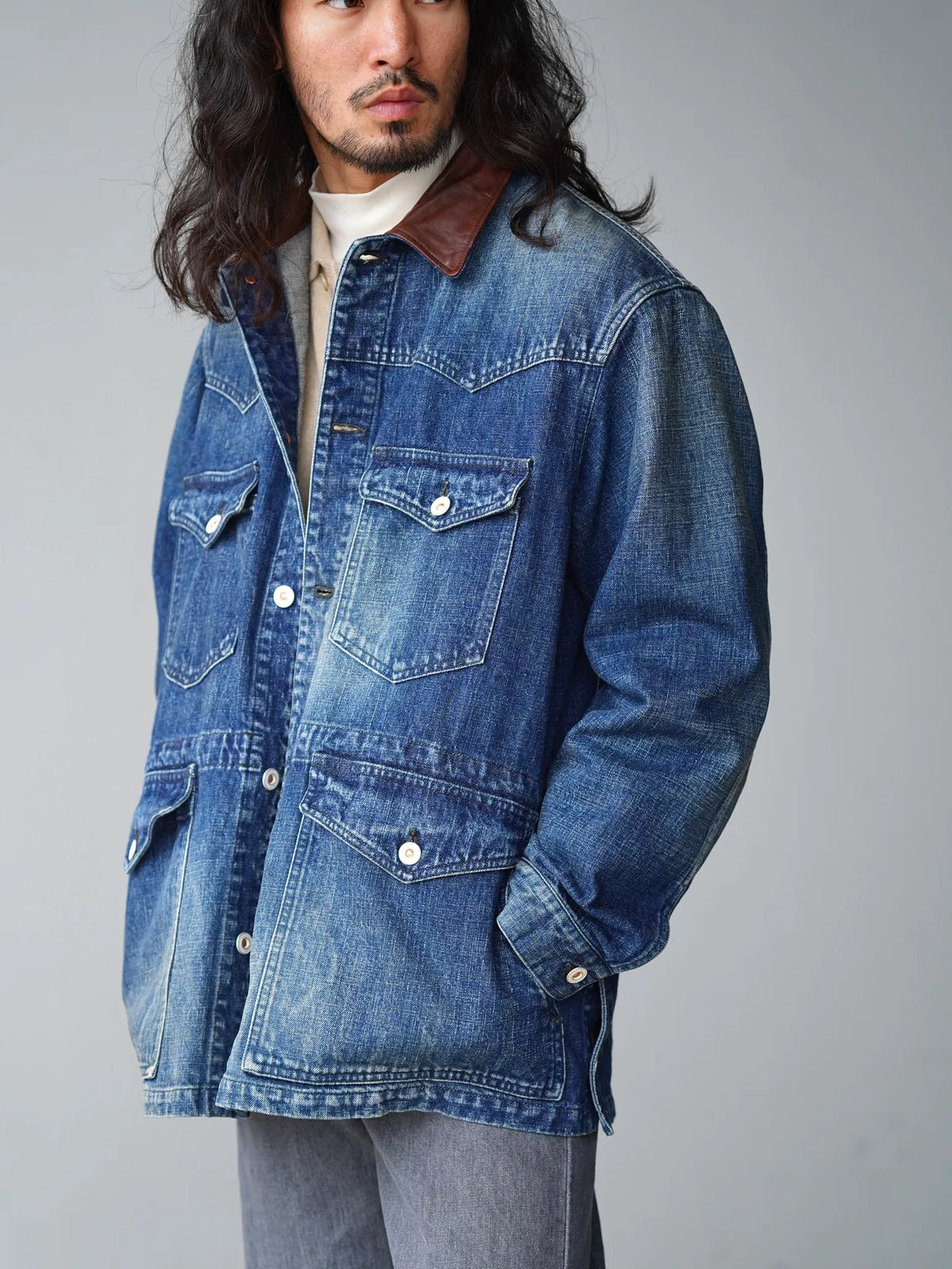 HERILL | Denim Western jacket Vintageworn