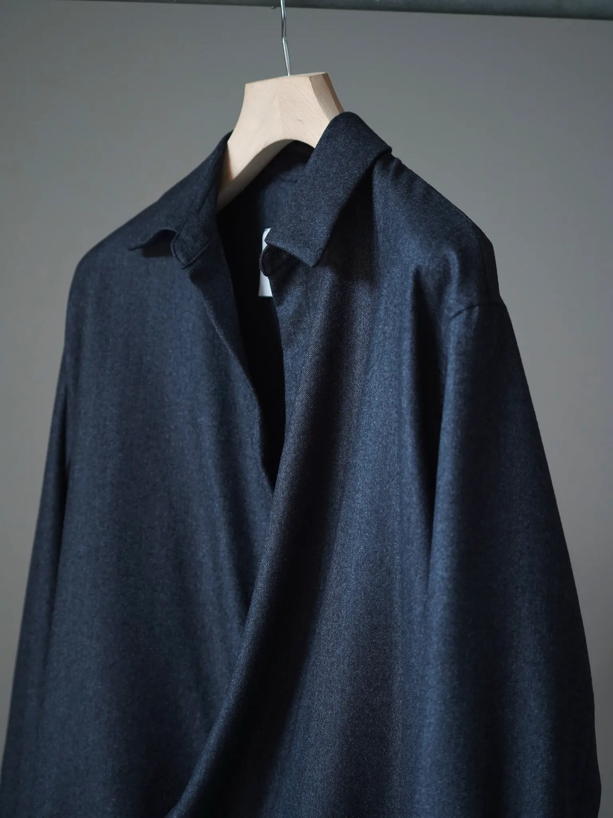 nonnotte | Draping Overlap Shirt Charcoal Top