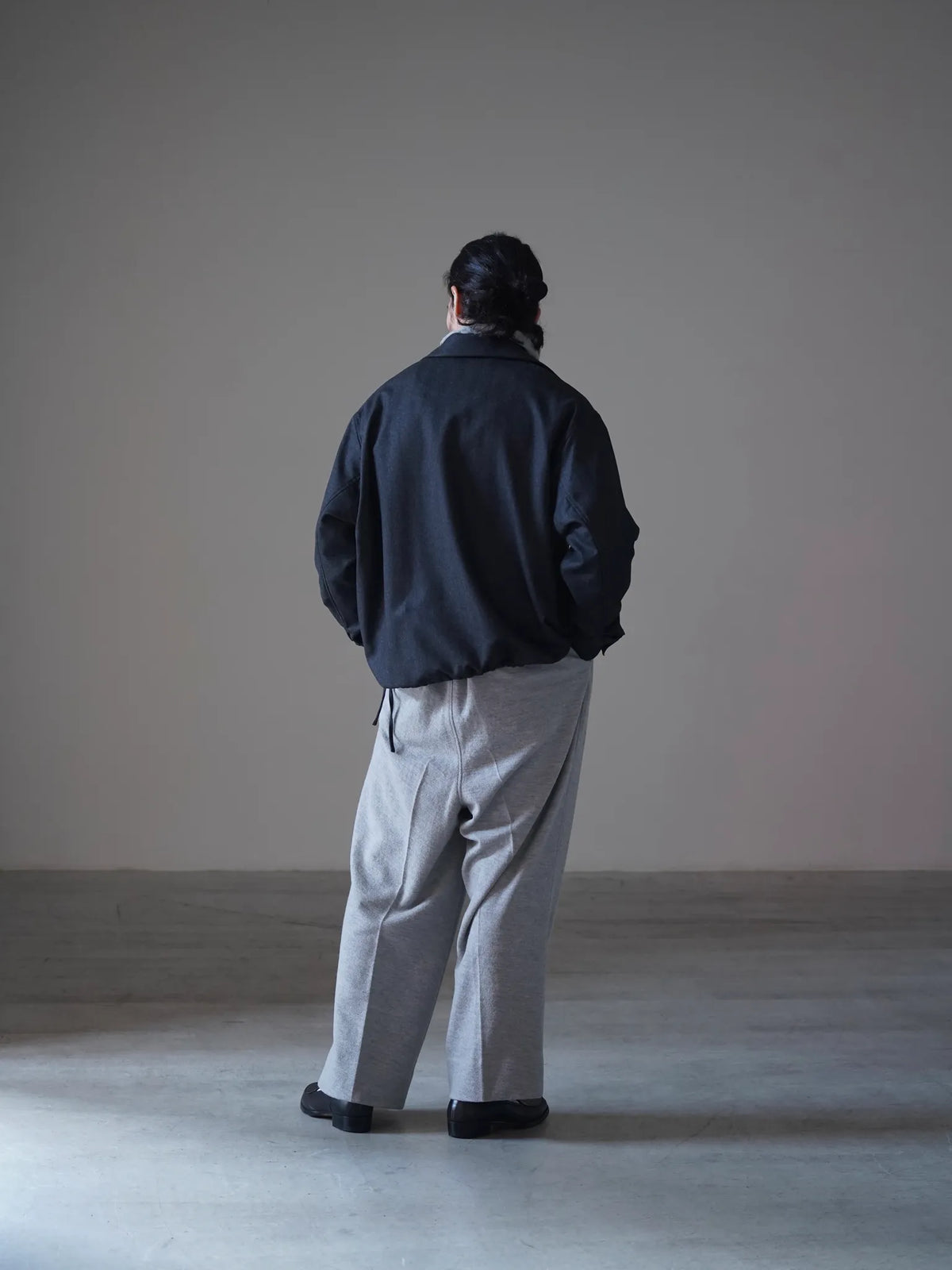 nonnotte | Draping Overlap Shirt Charcoal Top