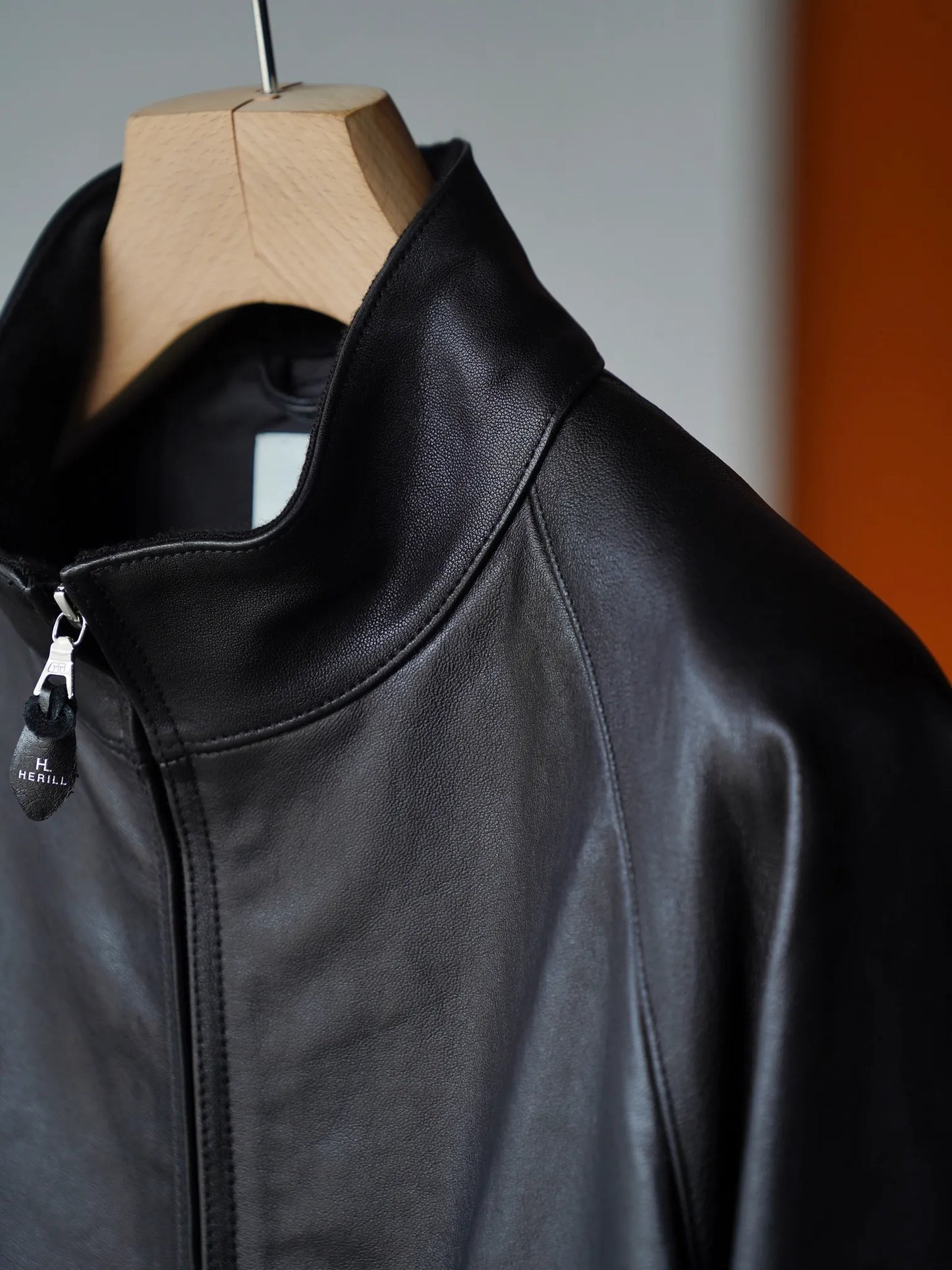 HERILL | Lambleather Weekend jacket Black