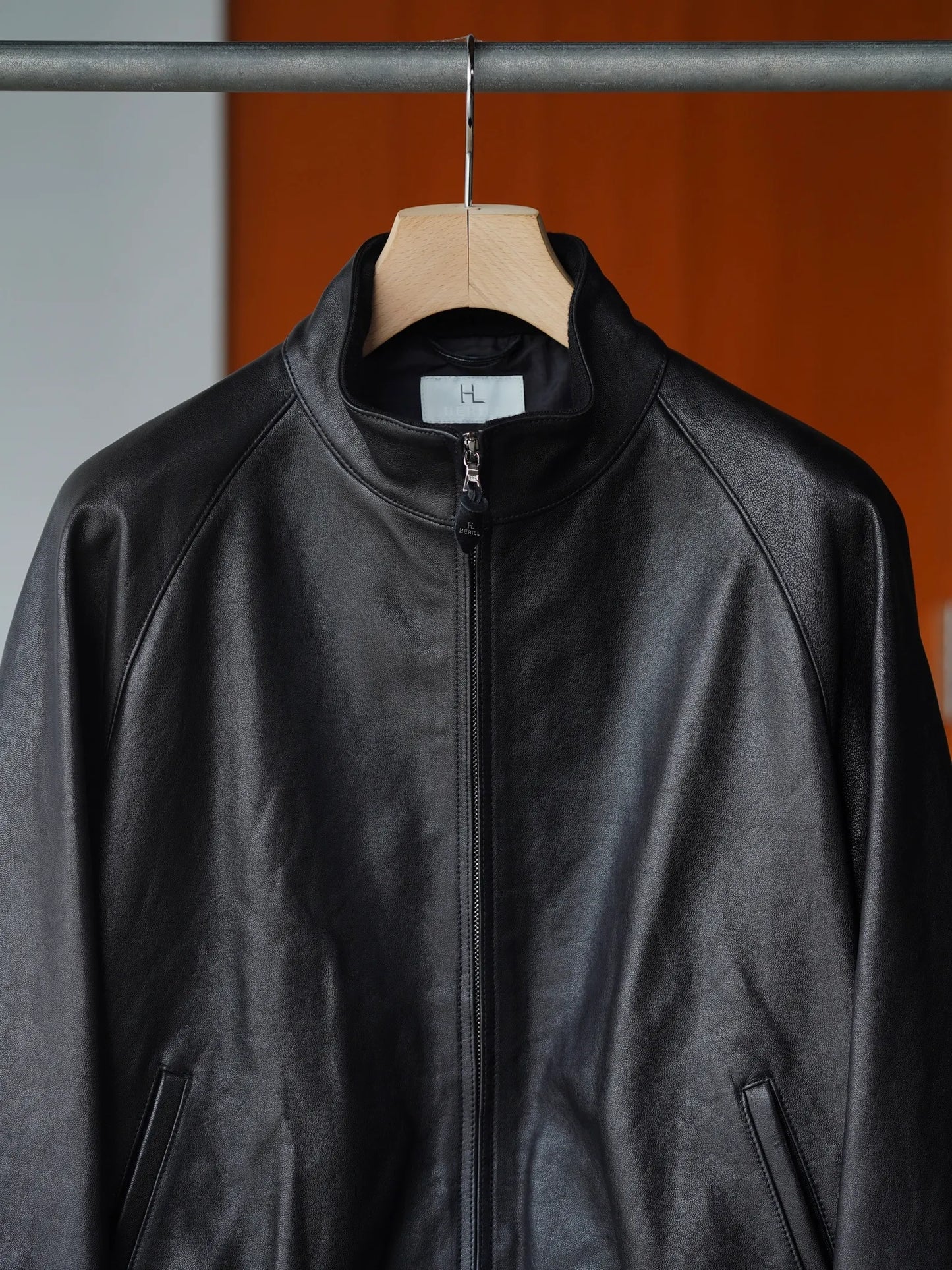 HERILL | Lambleather Weekend jacket Black