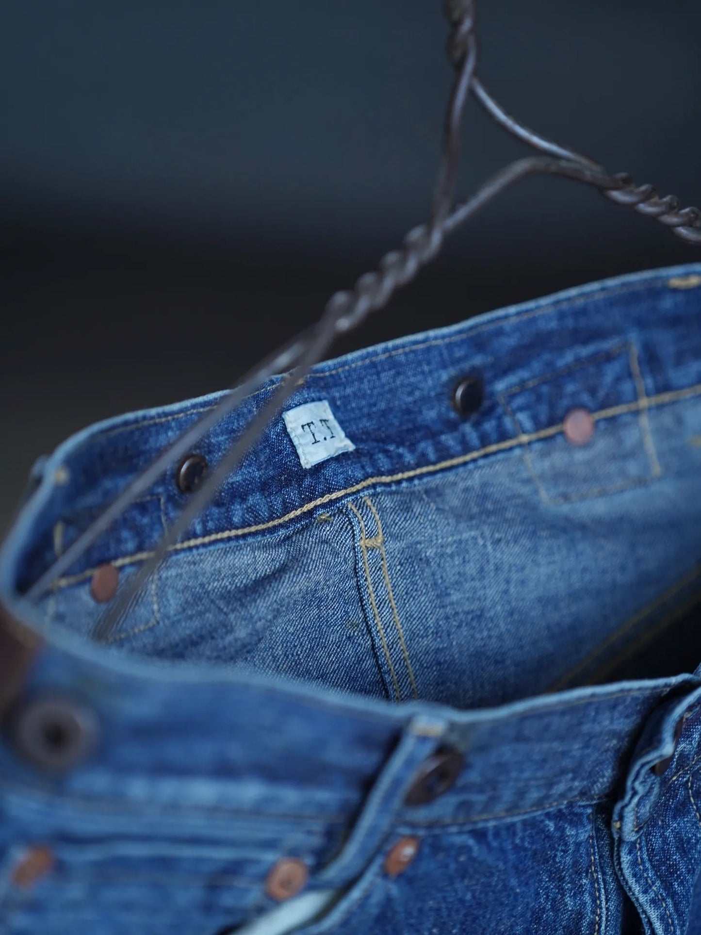 T.T | LOT.721 DAMAGED DENIM TROUSERS C.1930'S DAMAGED INDIGO