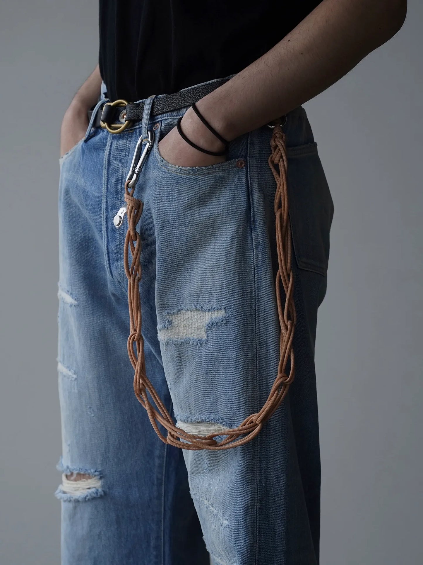 THE NULABEL | HAND DYED ROPE CARABINER KAKISHIBU