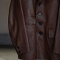 TT | SACK LEATHER COAT Mud Dyed Brown