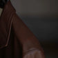 TT | SACK LEATHER COAT Mud Dyed Brown
