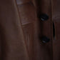 TT | SACK LEATHER COAT Mud Dyed Brown