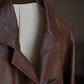 TT | SACK LEATHER COAT Mud Dyed Brown