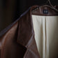 TT | SACK LEATHER COAT Mud Dyed Brown
