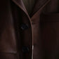 TT | SACK LEATHER COAT Mud Dyed Brown