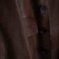 TT | SACK LEATHER COAT Mud Dyed Brown