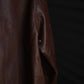 TT | SACK LEATHER COAT Mud Dyed Brown