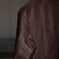 TT | SACK LEATHER COAT Mud Dyed Brown
