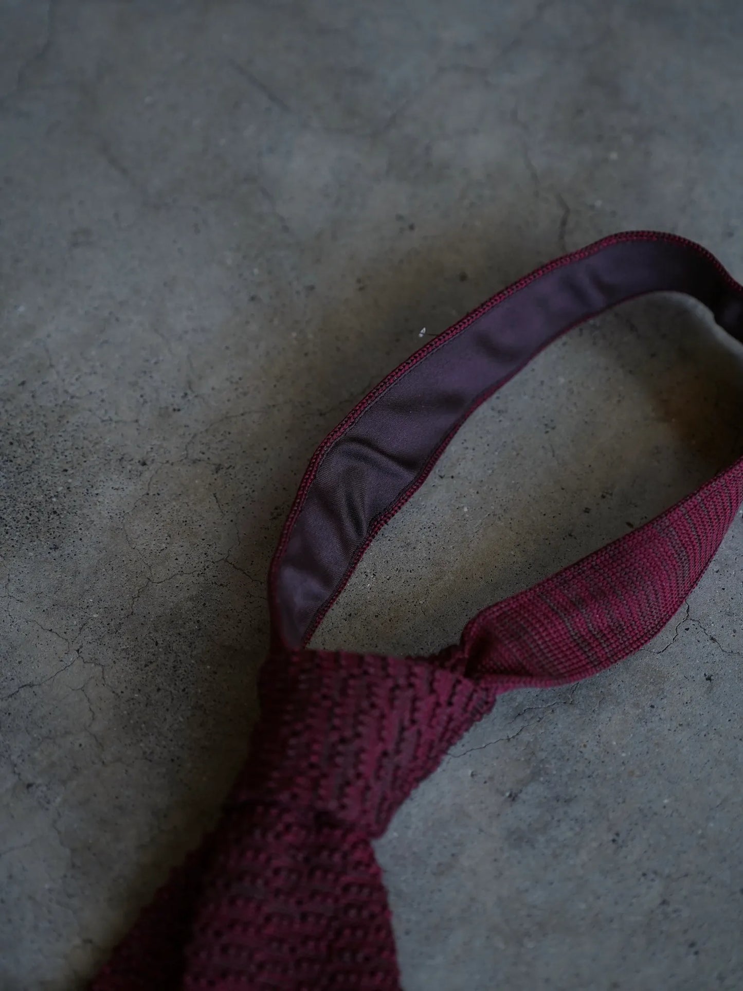 T.T | LOT.036 KNIT TIE  BURGUNDY