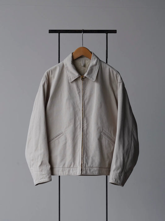COMOLI | コットンツイル ジップショートジャケット IVORY