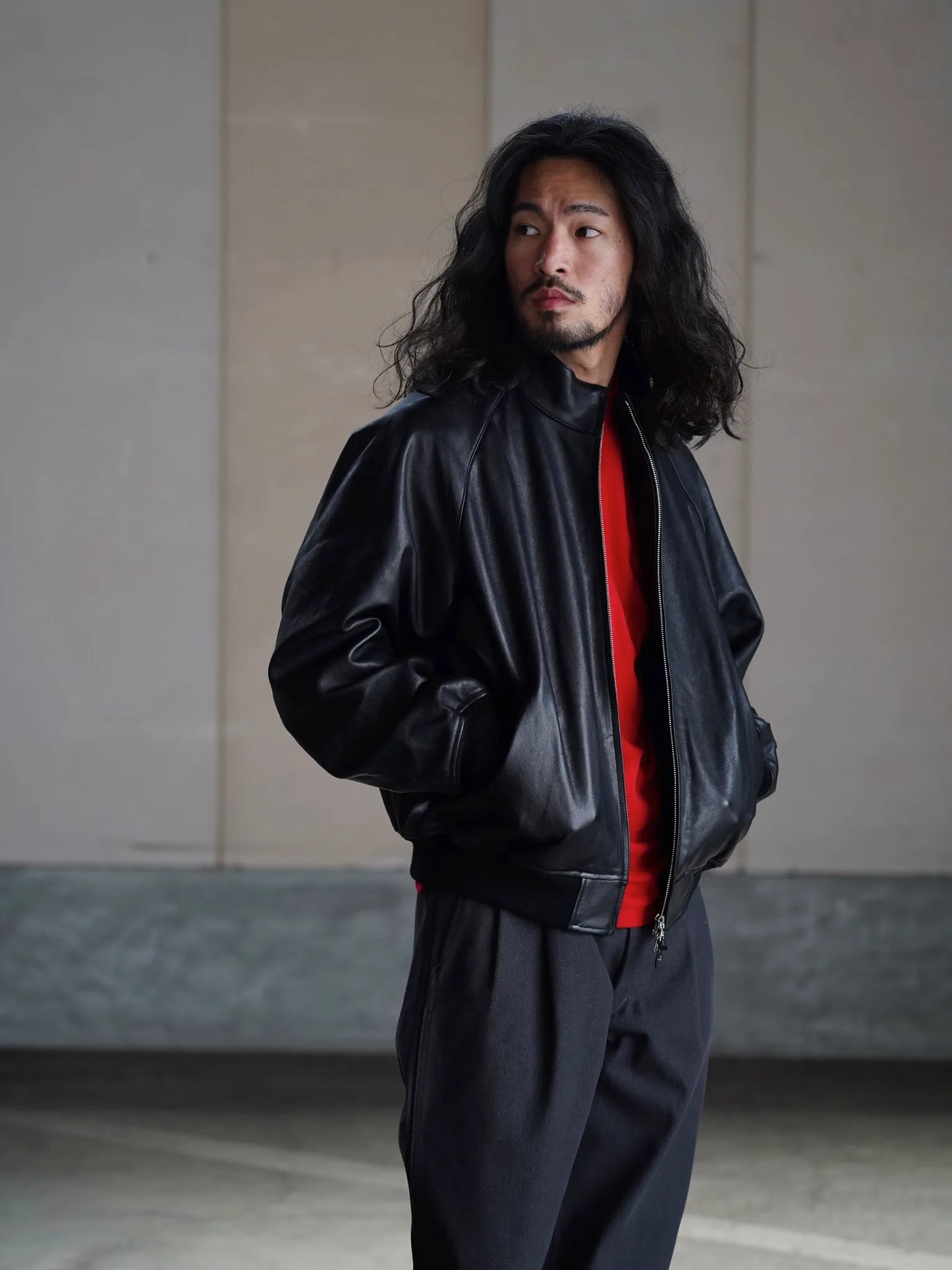HERILL | Lambleather Weekend jacket Black