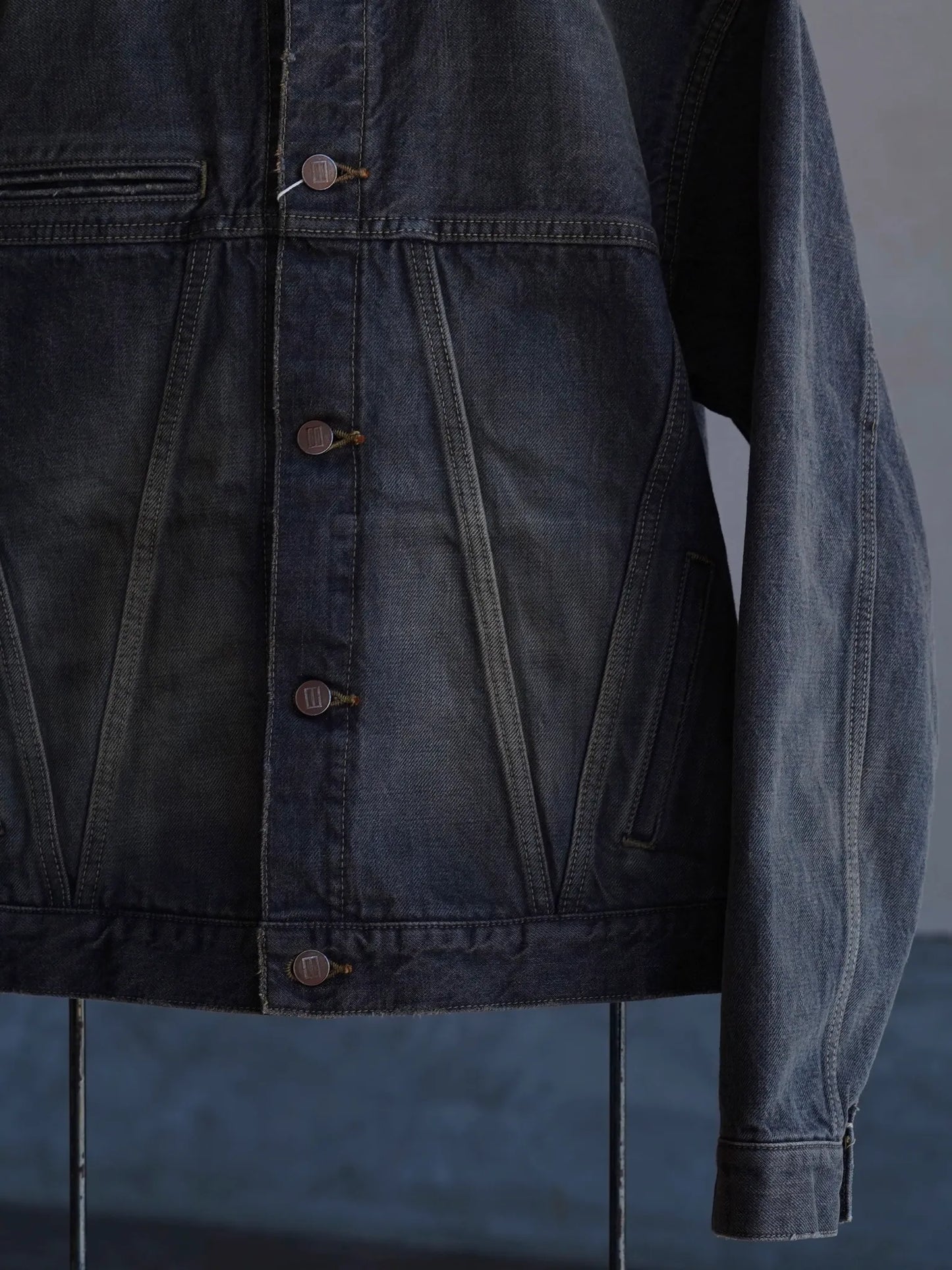daisuke tanabe | coffee black denim jacket_dstryd destroyed