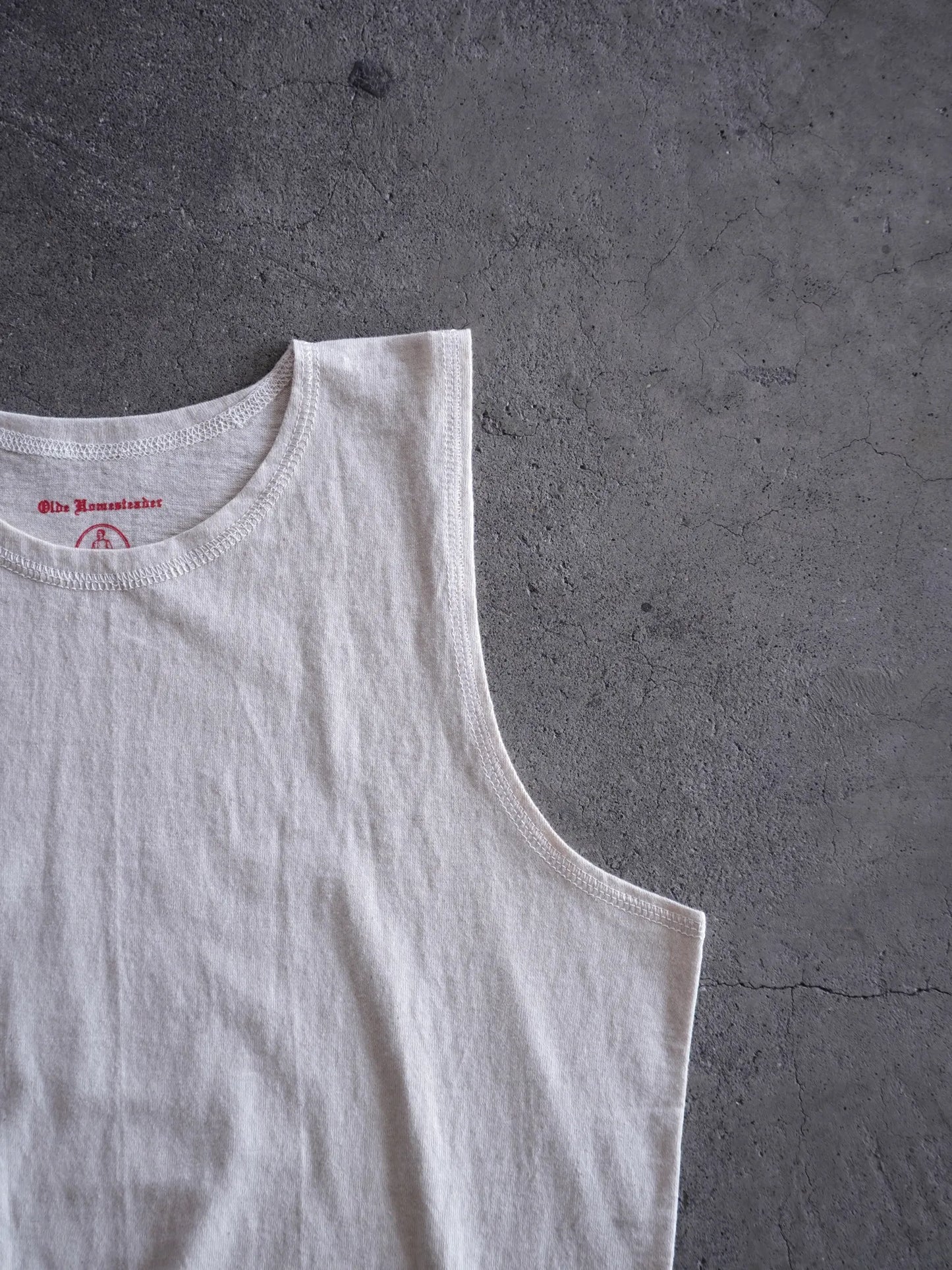 OLDE HOMESTEADER | RUSTIC JERSEY SLEEVELESS ECRU