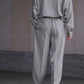 nonnotte | 2-Tuck Wide Tapered Trousers Clay Mist