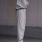 nonnotte | 2-Tuck Wide Tapered Trousers Clay Mist
