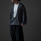 nonnotte | Drape U Pullover with Cuff Sleeve Charcoal