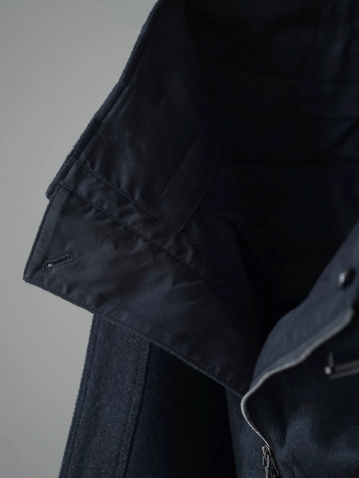 山内 | ウォッシュドウールシャギー・ツナギパンツ black shaggy