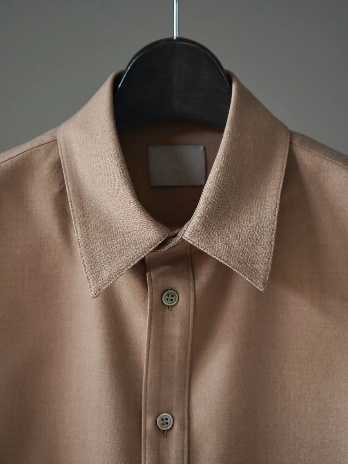 山内 | ウーステッドキャメルクロス・スタンダードシャツ camel