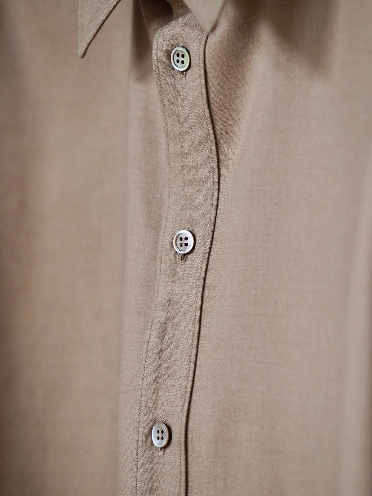 山内 | ウーステッドキャメルクロス・スタンダードシャツ camel