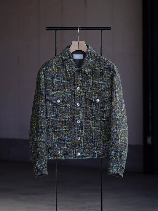 SARTO | [HOME SPUN] TRUCKER JACKET ARMY