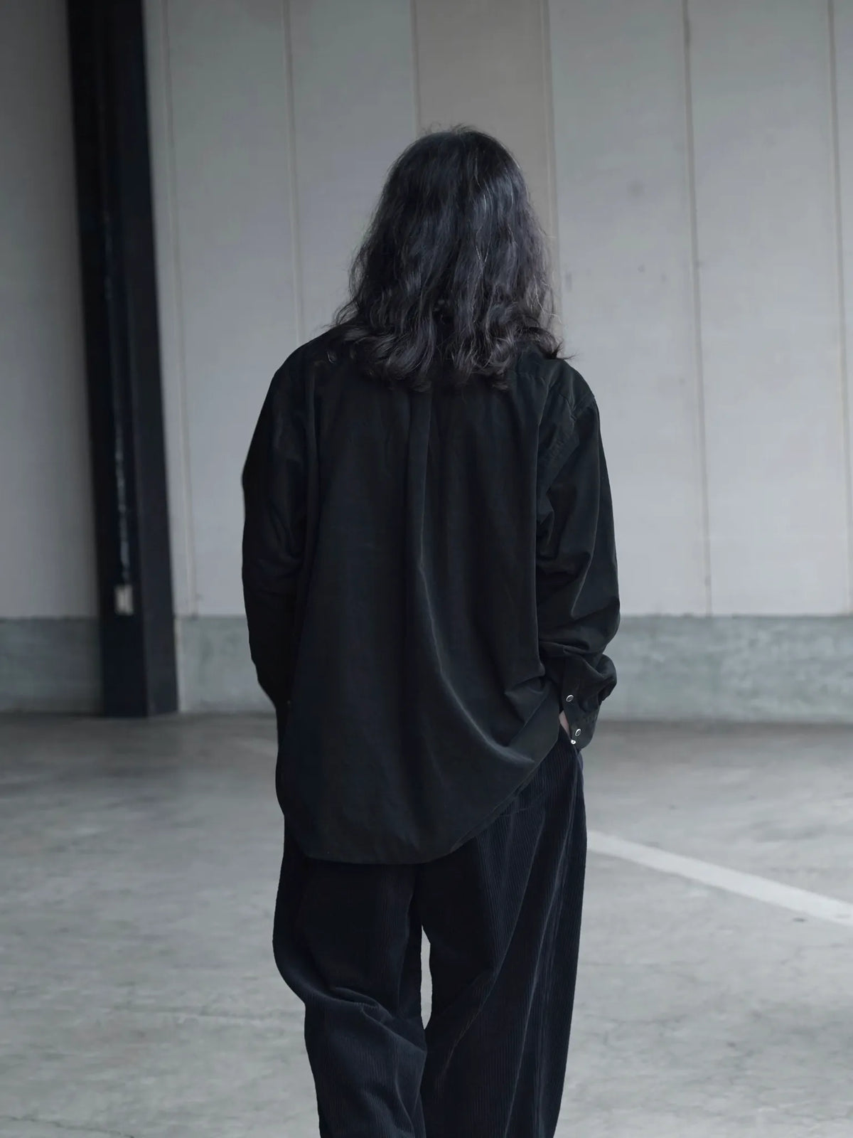 COMOLI | コーデュロイ コモリシャツ BLACK