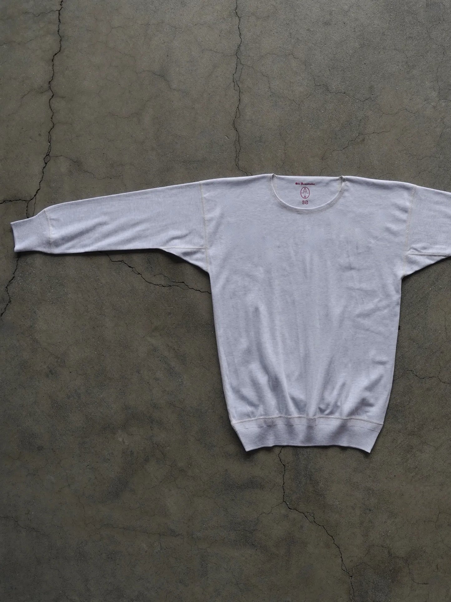 OLDE HOMESTEADER | INTERLOCK CREWNECK L/S WHITE HEATHER