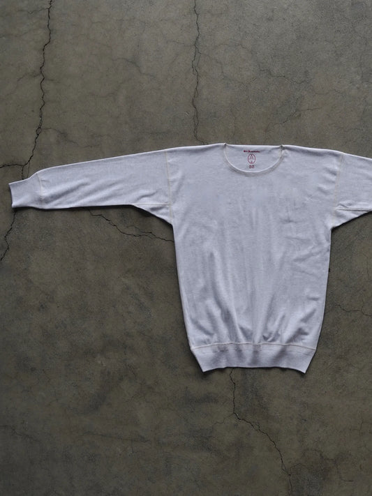 OLDE HOMESTEADER | INTERLOCK CREWNECK L/S WHITE HEATHER