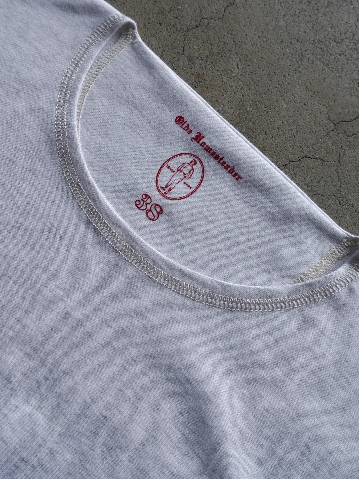 OLDE HOMESTEADER | INTERLOCK CREWNECK L/S WHITE HEATHER