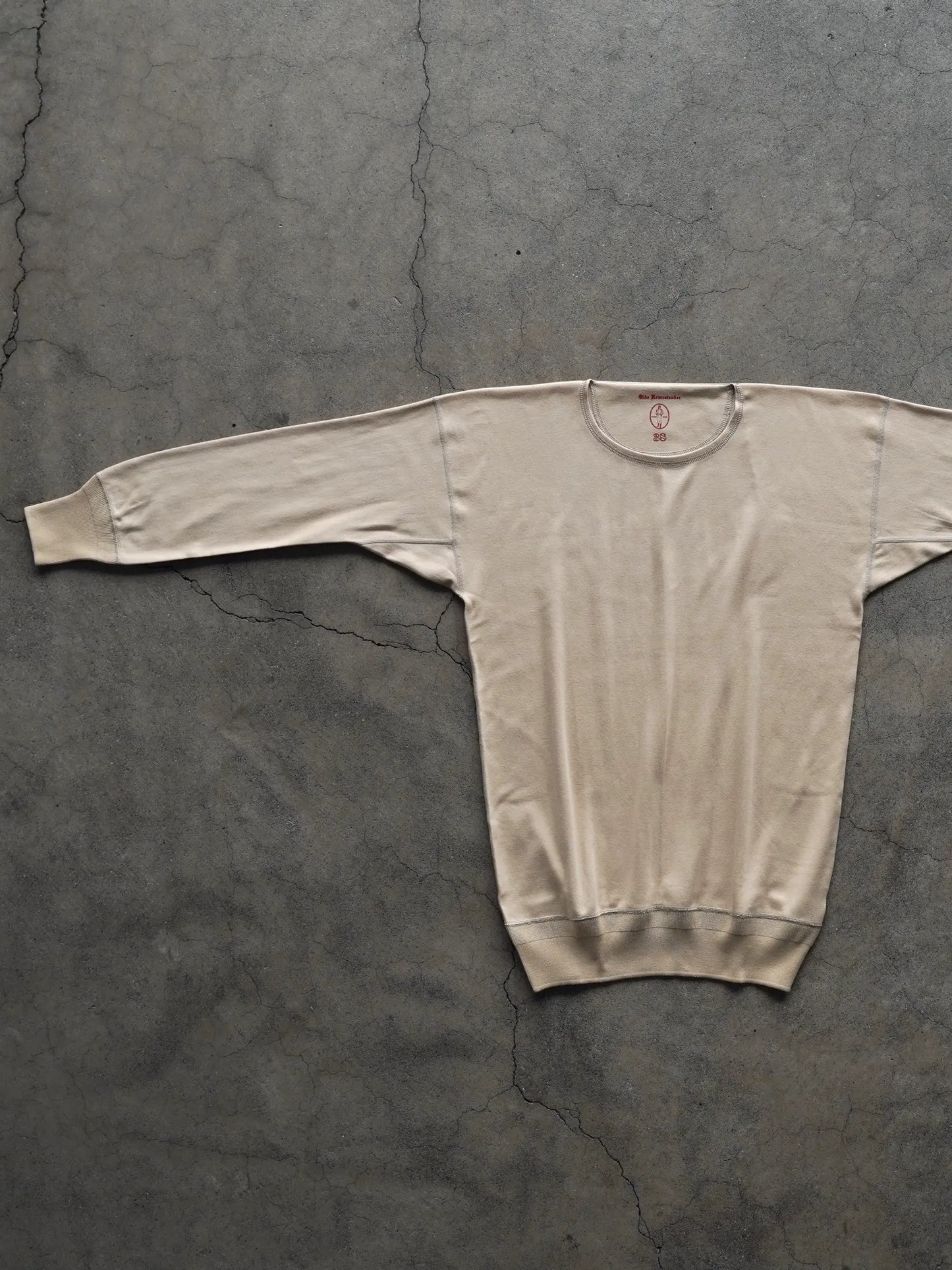 OLDE HOMESTEADER | INTERLOCK CREWNECK L/S CHAMPAGNE